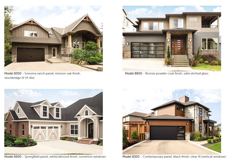 celebrate home ownership with a variety of garage doors