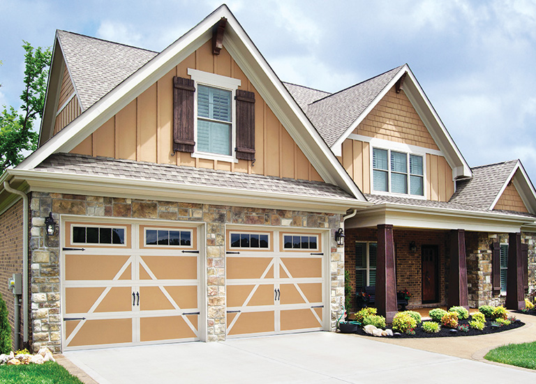 custom color carriage house steel garage door