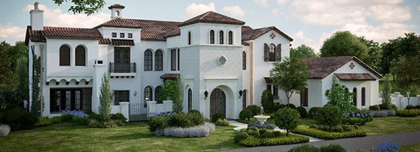 Rendered Drawing of the new Dallas Showhouse in Southlake