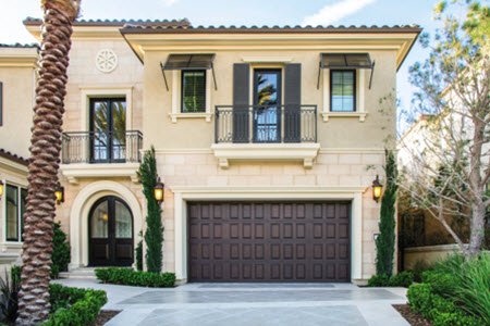 fiberglass garage door that looks like a wood garage door
