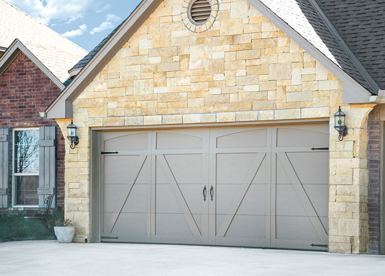 carriage house style steel garage door