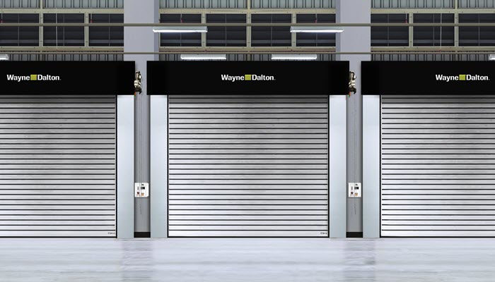 high speed metal doors in warehouse