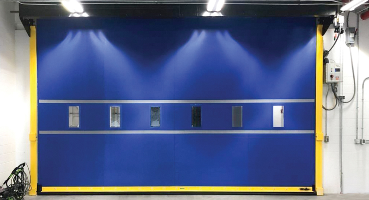 high speed blue rubber door