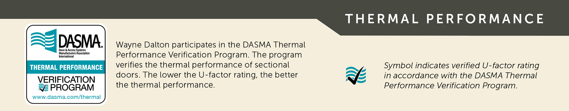 dasma thermal performance verification program details