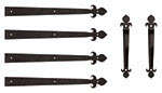 fleur-de-lis deco garage door hardware