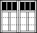 4-Section Square garage door design