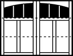 3-Section Arched garage door design