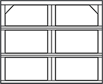 9700 Portland Top panel 9700 Portland Top garage door panel