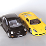 impact clear polycarbonate glass swatch showing yellow and black toy cars
