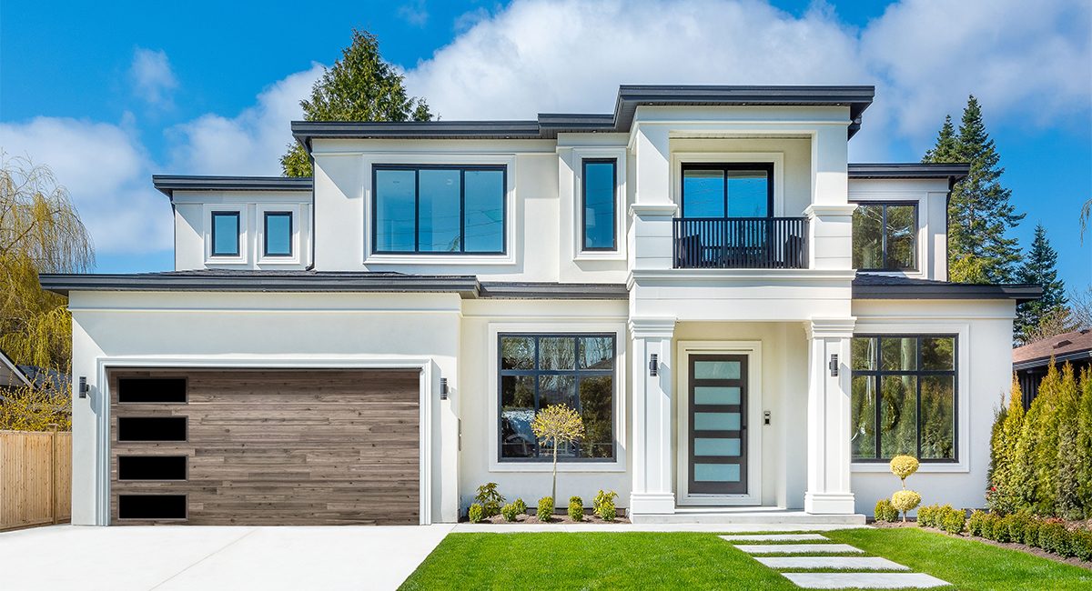 Flush Panel Beachwood Plank Wood Grain Impressions finish Clear Long windows