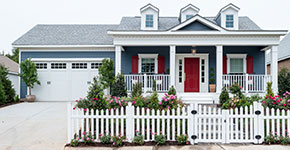 colonial-home-6600-arlington Colonial Style Home with Steel Garage Door