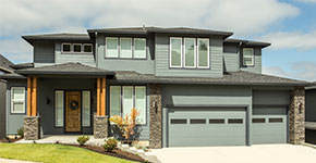 craftsman-home-9600-contemporary Craftsman Style Home with Steel Garage Door