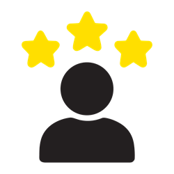 experience icon in yellow and black