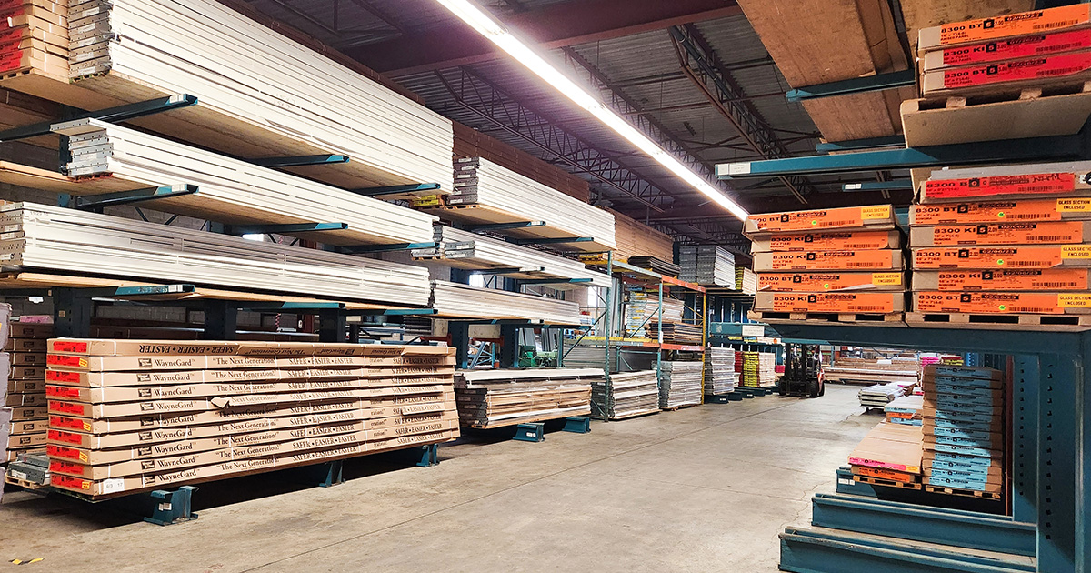 mississauga-warehouse-inside-1200-630 inside of the wayne dalton sales center in mississauga