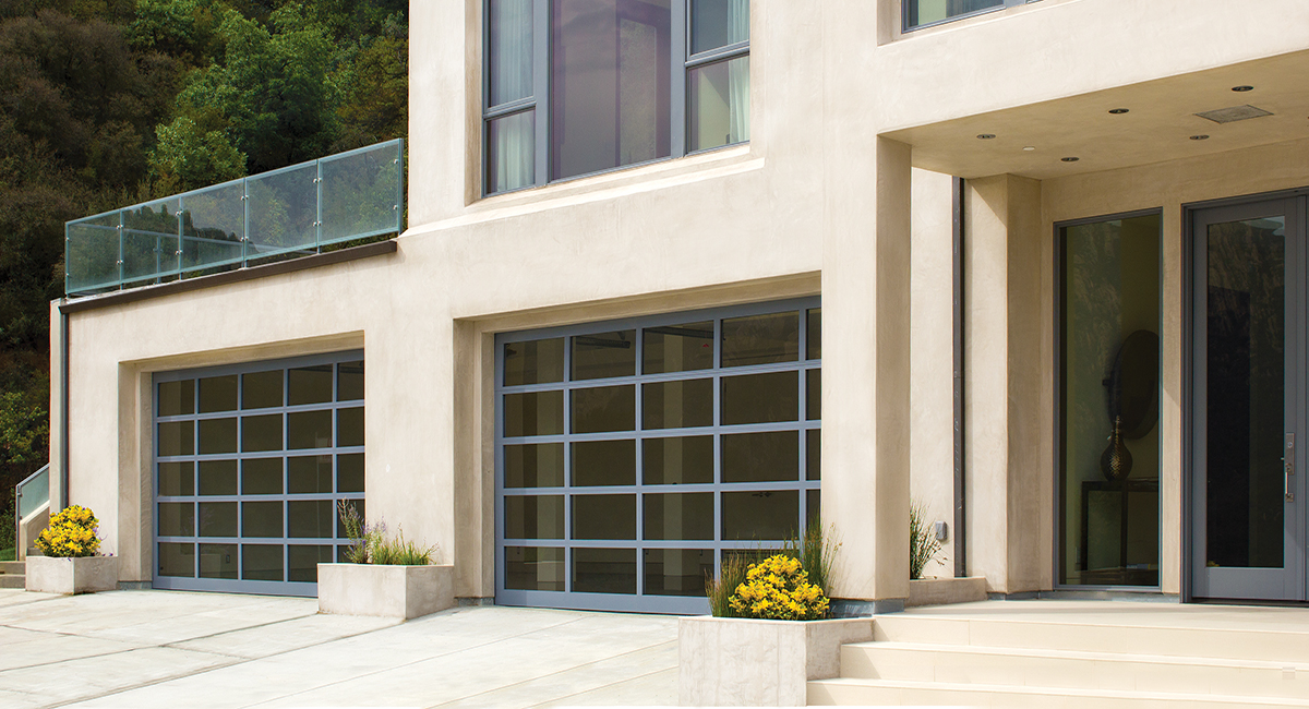 glass garage doors