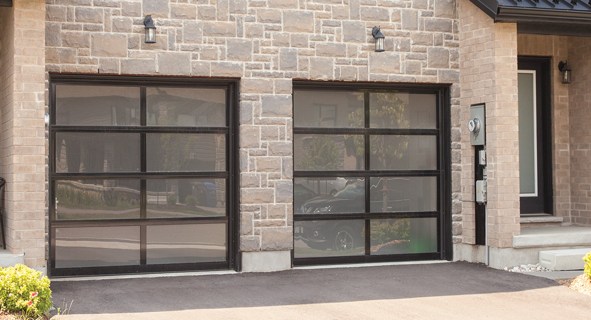 modern glass garage doors