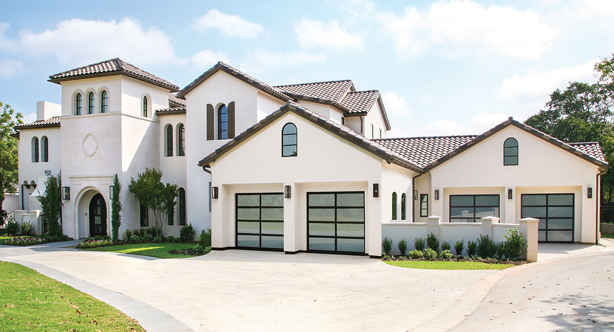 modern glass garage doors