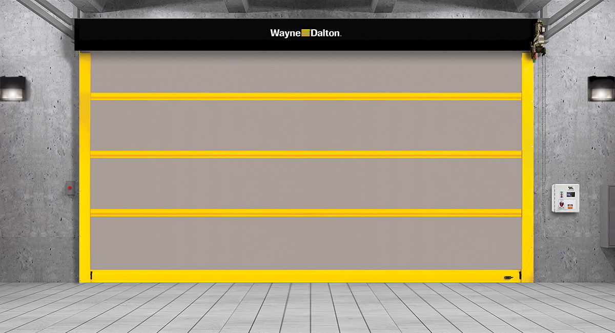 Strutted Interior and Exterior High Speed Fabric Door