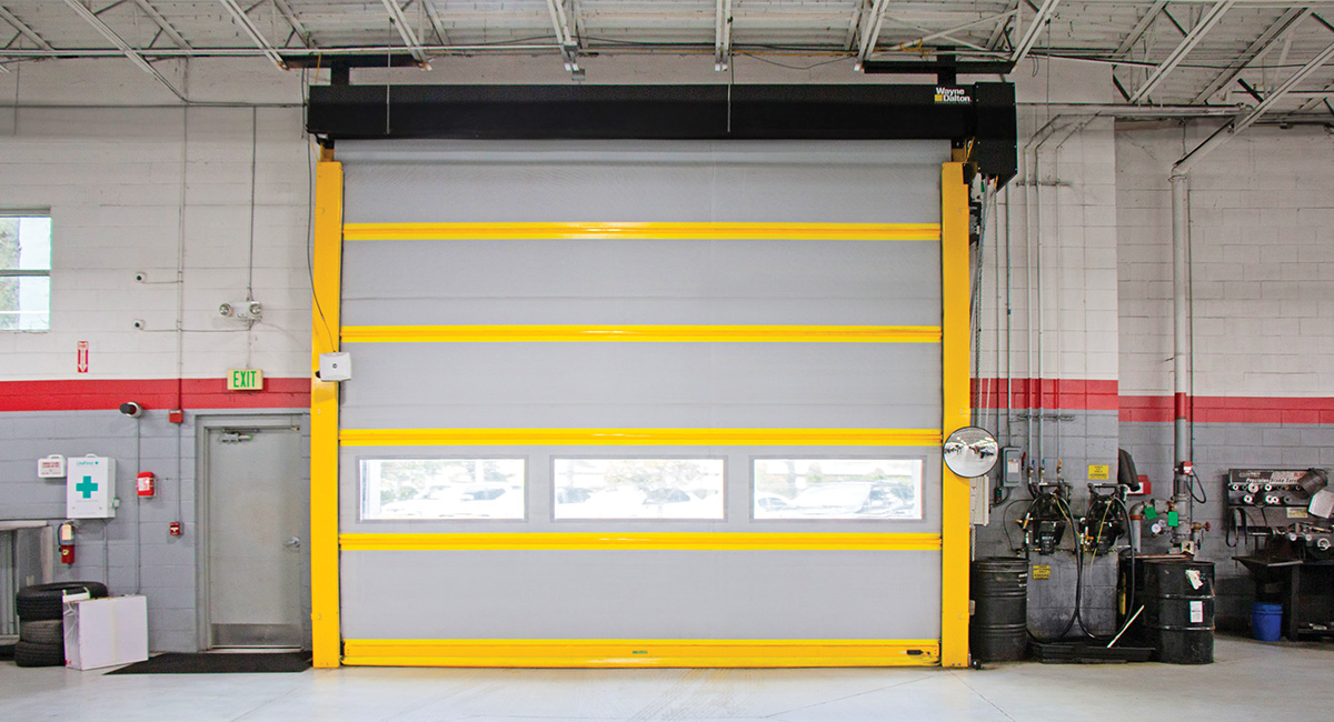 gray high speed fabric door