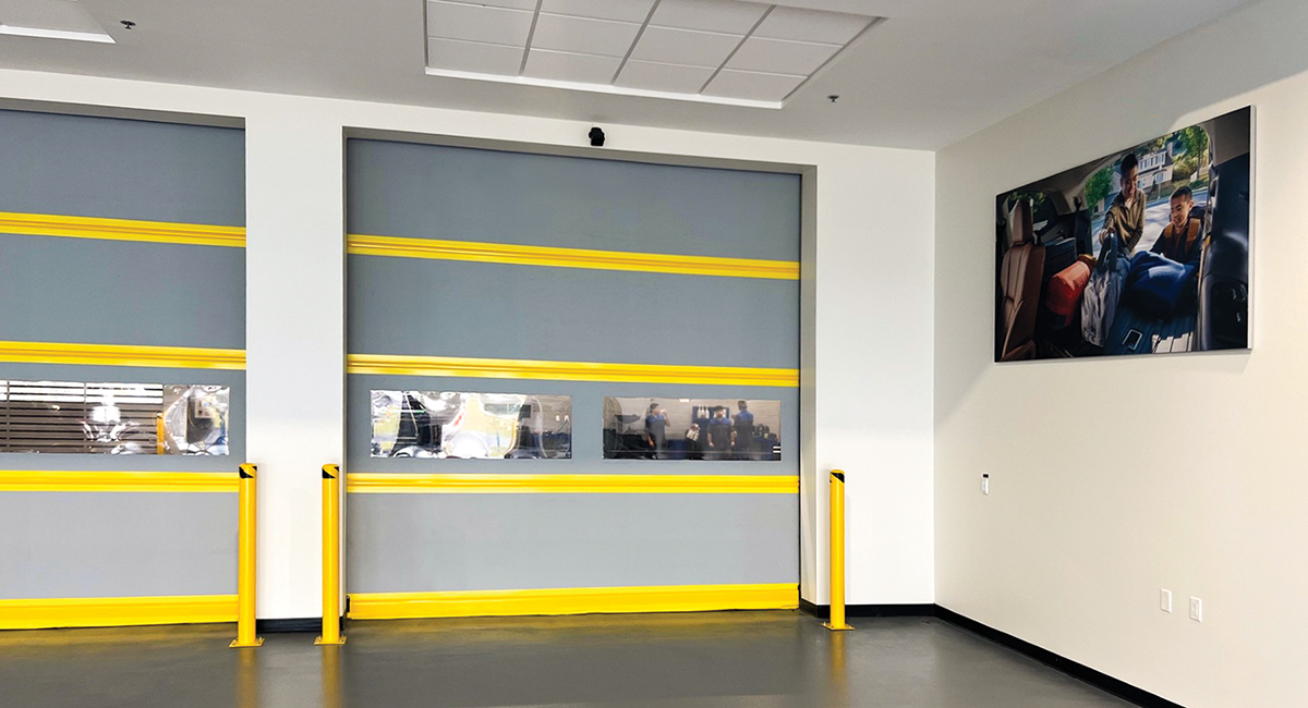 high speed fabric door