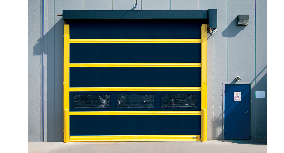 Strutted Exterior High Speed Fabric Door