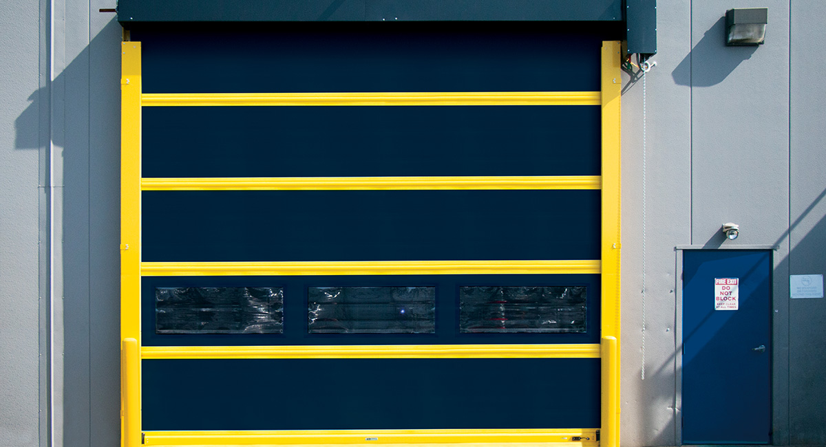 Strutted Exterior High Speed Fabric Door