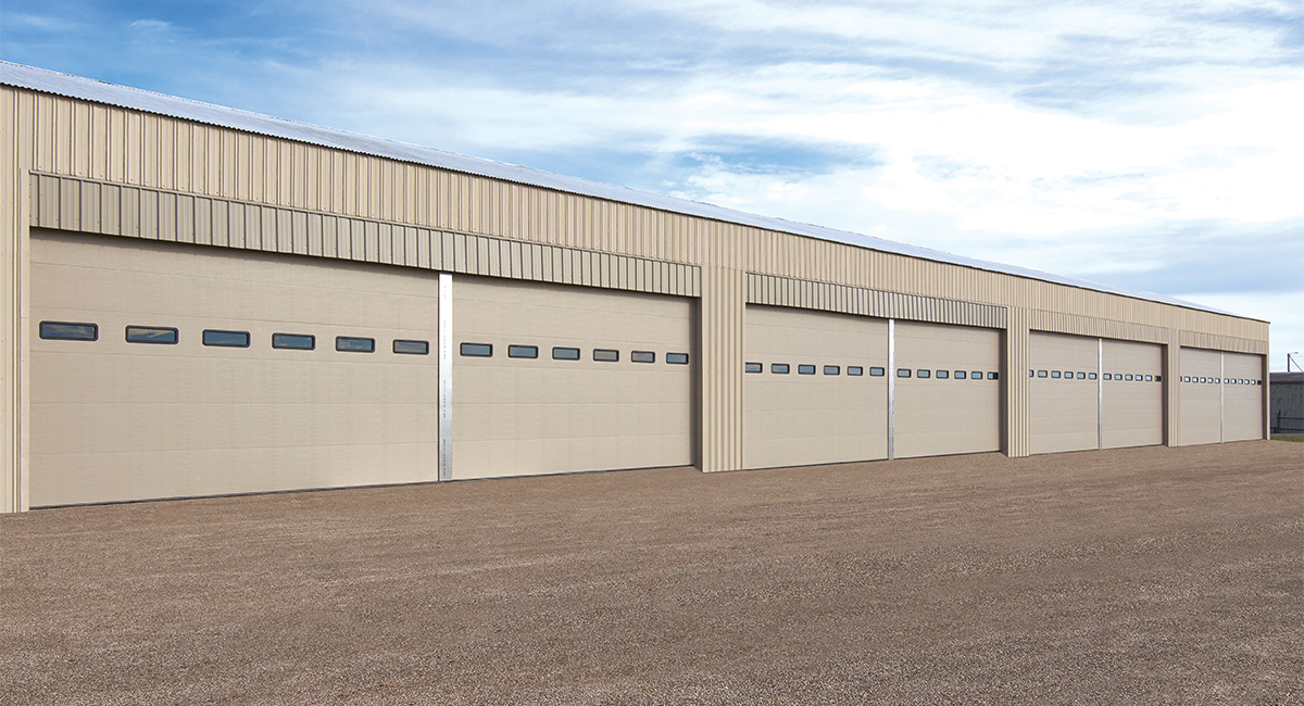 insulated sectional steel door for commercial use