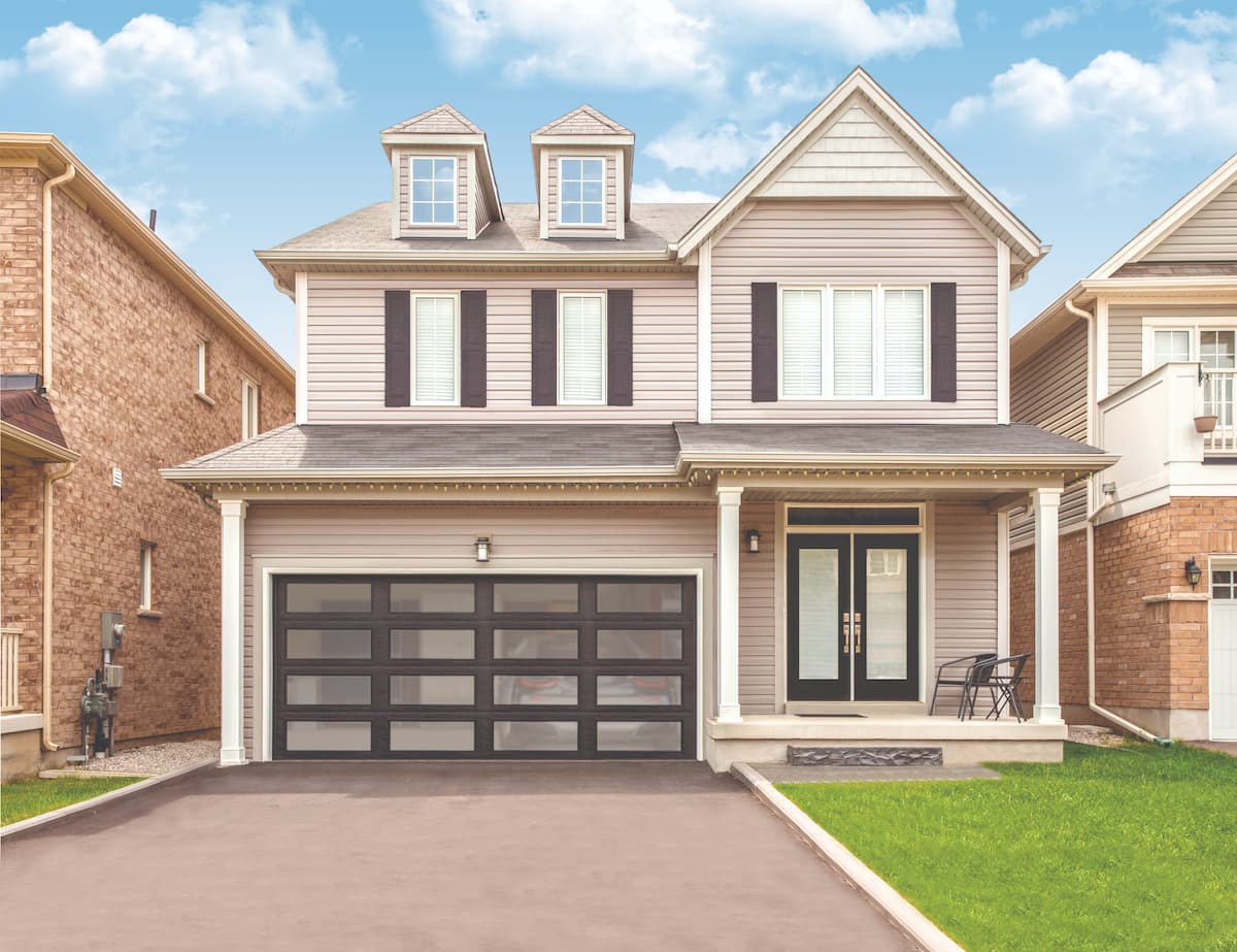 Wayne Dalton 8300 All windows Black Clear garage door