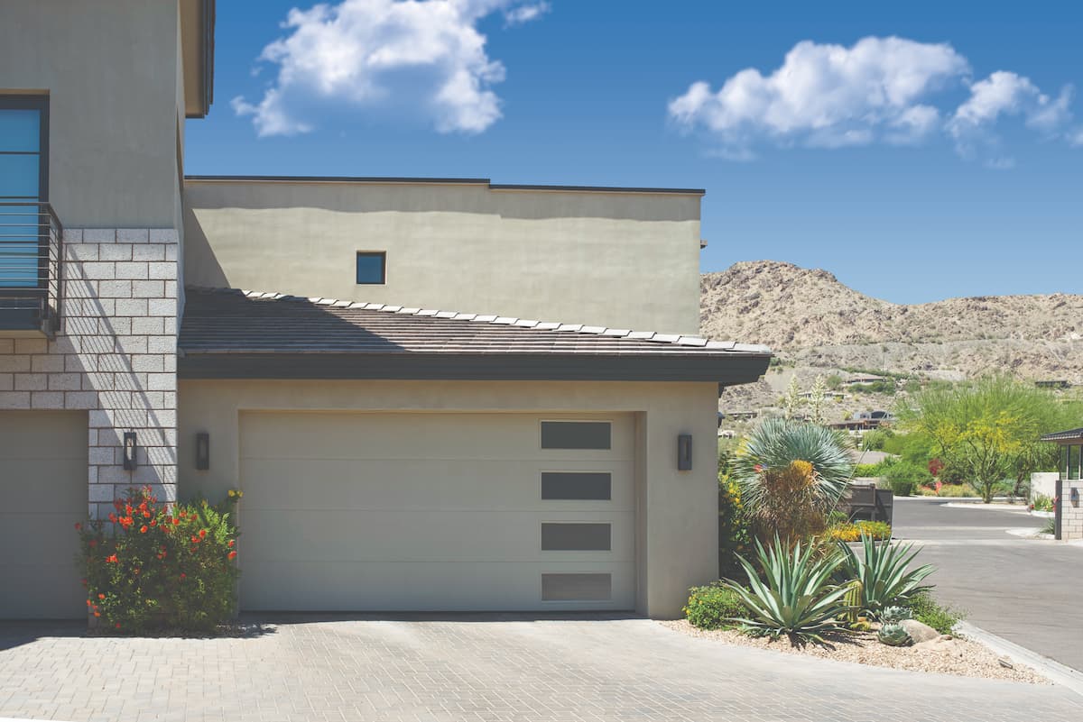 Wayne Dalton Model 8300 Flush Panel Custom Paint Vertical Window garage door
