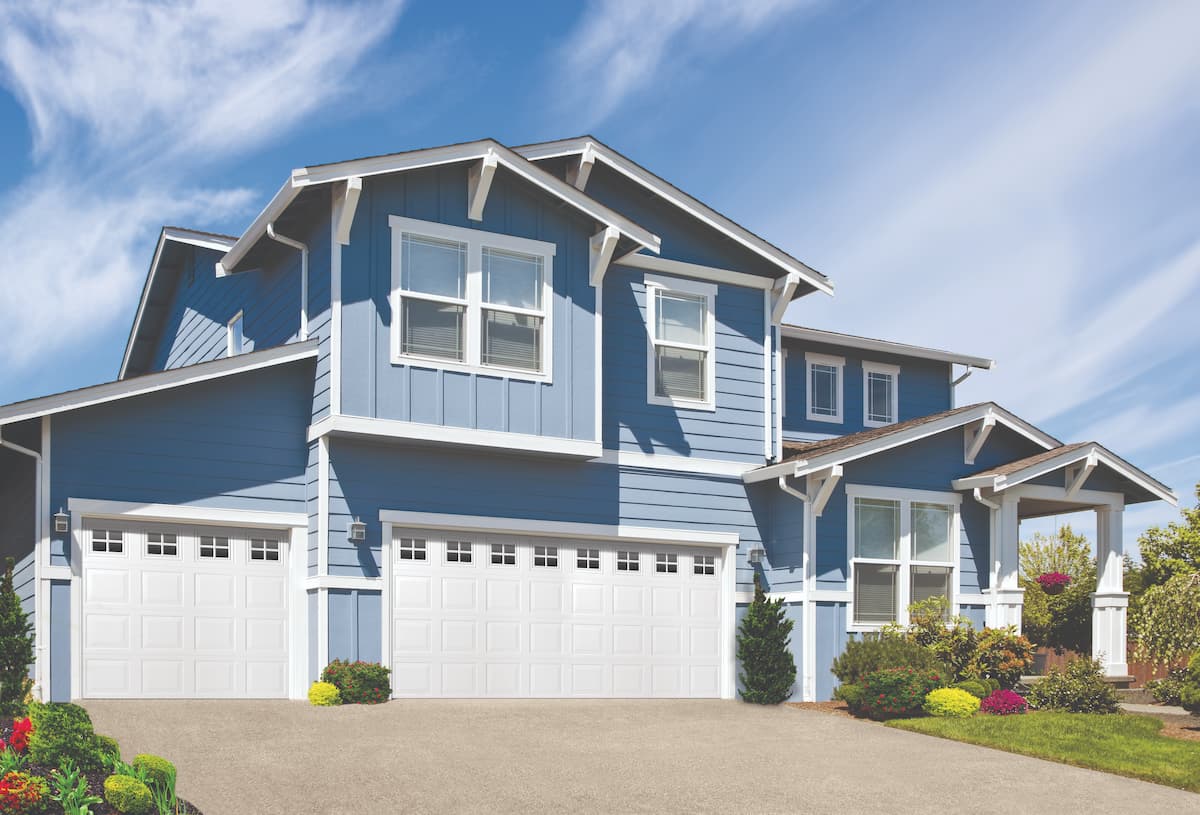 Wayne Dalton 8700 Colonial White Stockton garage doors