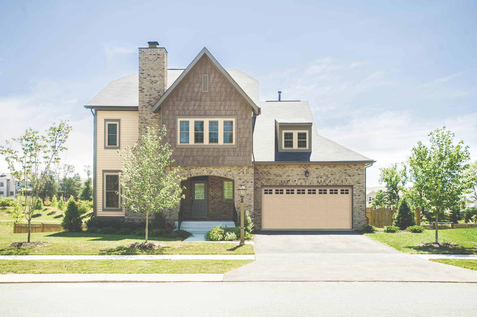 Wayne Dalton 8024-8224 Colonial Almond Stockton garage door