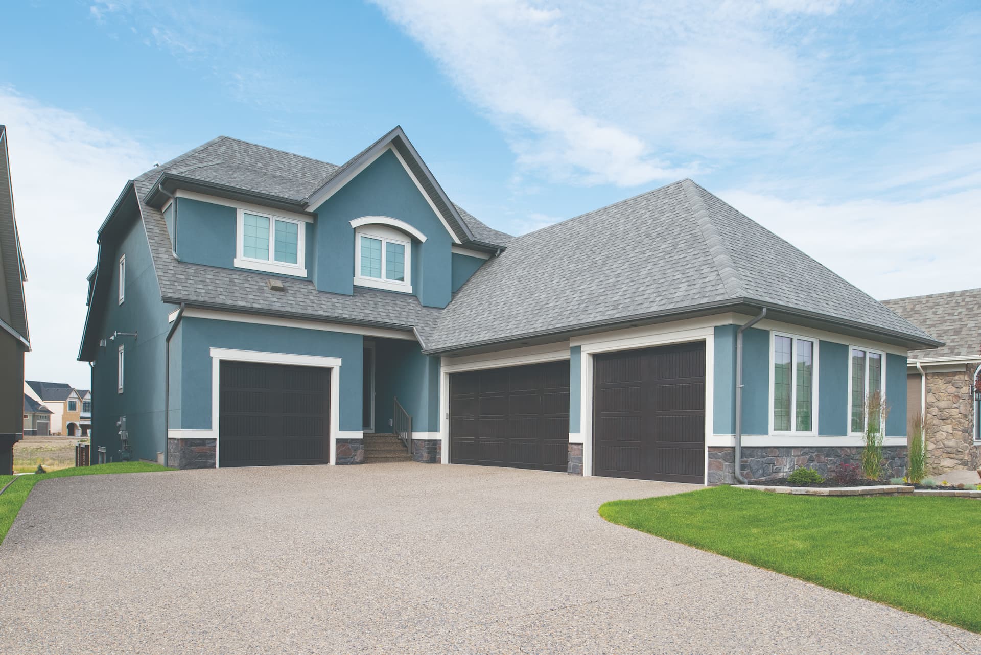Wayne Dalton 8680 Sonoma Walnut fiberglass garage door