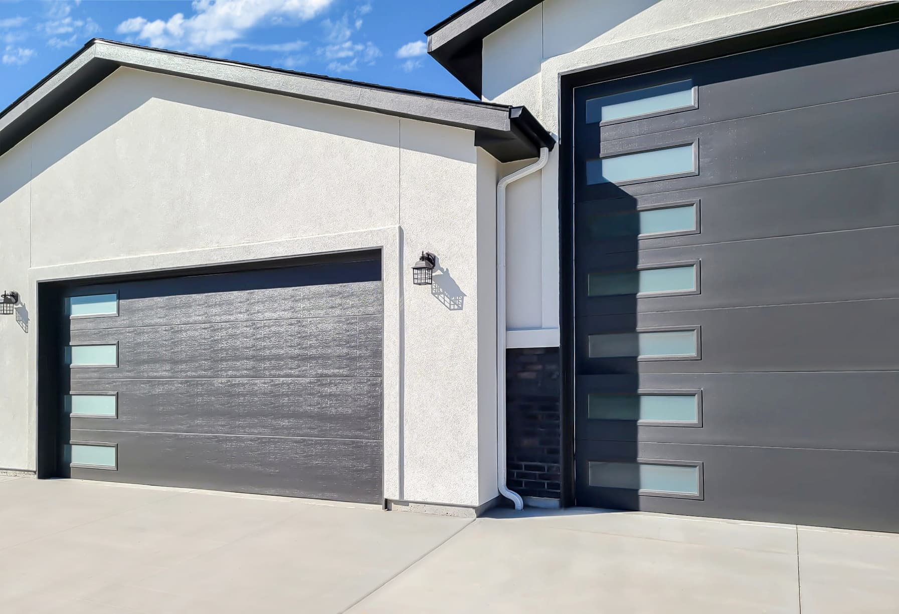 Wayne Dalton 9605 Flush Panel Black steel garage door