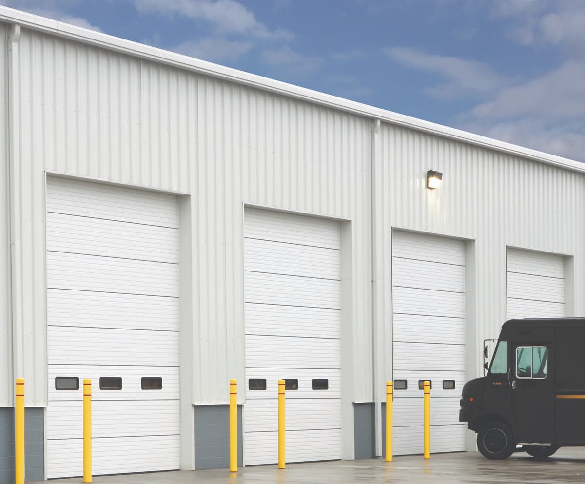 Wayne Dalton Commercial Sectional Steel ThermoSpan 200 doors for delivery facility